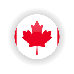 Canada icon circle isolated on white background. Ottawa icon vector illustration