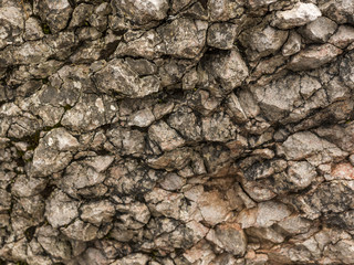 Wand aus einzelnen Steinen