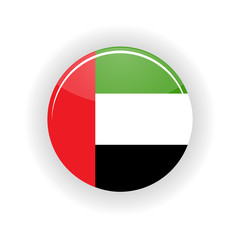 United Arab Emirates icon circle isolated on white background. Abu Dhabi icon vector illustration