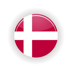 Denmark icon circle isolated on white background. Copenhagen icon vector illustration