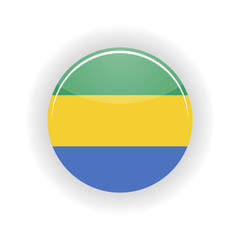 Gabon icon circle isolated on white background. Libreville icon vector illustration