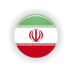 Iran icon circle isolated on white background. Tehran icon vector illustration