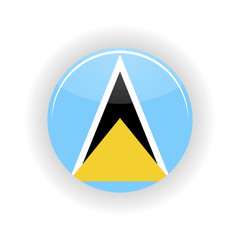 Fototapeta premium Saint Lucia icon circle isolated on white background. Castries icon vector illustration