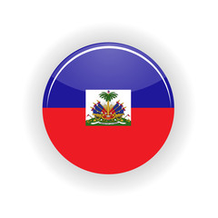 Naklejka premium Haiti icon circle isolated on white background. Port au Prince icon vector illustration