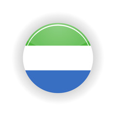 Sierra Leone icon circle isolated on white background. Freetown icon vector illustration