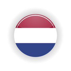 Netherlands icon circle isolated on white background. Amsterdam icon vector illustration
