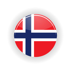 Norway icon circle isolated on white background. Oslo icon vector illustration