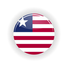 Liberia icon circle isolated on white background. Monrovia icon vector illustration