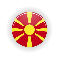 Obraz premium Macedonia icon circle isolated on white background. Skopje icon vector illustration