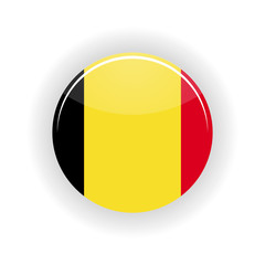 Fototapeta premium Belgium icon circle isolated on white background. Brussels icon vector illustration