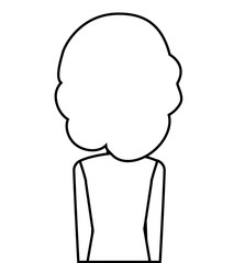young woman isolated icon