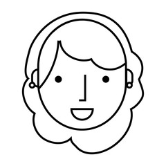 Obraz premium young woman isolated icon
