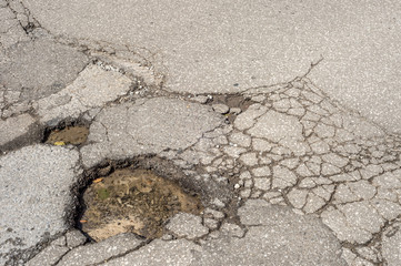 Pothole in Montreal