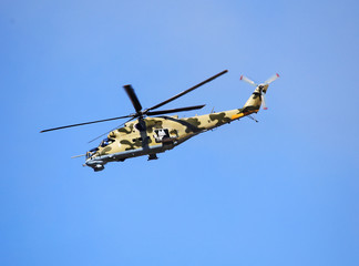 Fototapeta premium Combat helicopter in flight