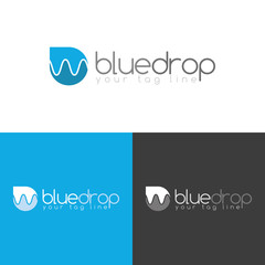Blue drop and energy company logo