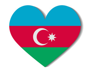 heart flag azerbaijan