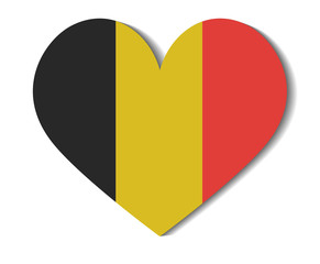 Fototapeta premium heart flag belgium
