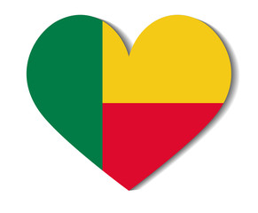 Fototapeta premium heart flag benin
