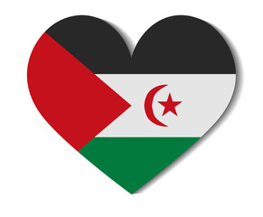 heart flag sahrawi arab