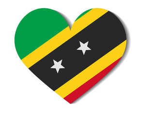 heart flag saint kitts
