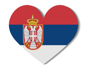Obraz premium heart flag serbia
