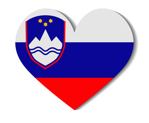 Obraz premium heart flag slovenia