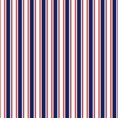 Abstract geometric simple striped seamless pattern in blue red and white, vector