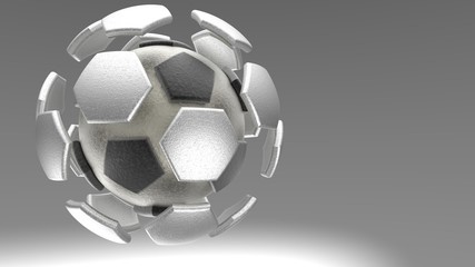 Soccer ball. 3D illustration. 3D CG.