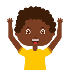 cute little boy isolated icon