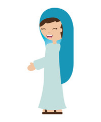 virgin mary character isolated icon