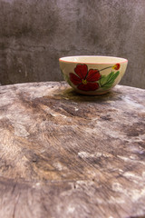 Cup still life on wood table