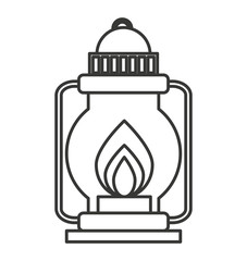 camping lamp isolated icon