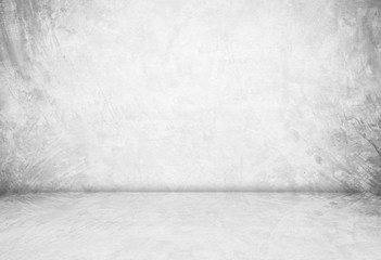 Empty cement room in perspective view, background