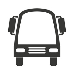 bus vehicle transport isolated icon