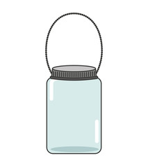 cute mason jar isolated icon