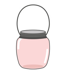 cute mason jar isolated icon
