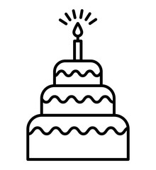 sweet cake isolated icon