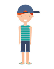 young man with summer fashion