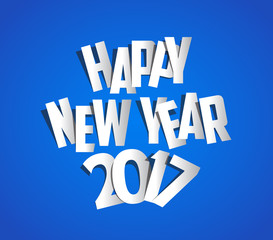 Letter Folding with Paper, Happy New Year 2017
