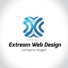 x logo, web design logo
