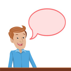 business man with the bubble. close up