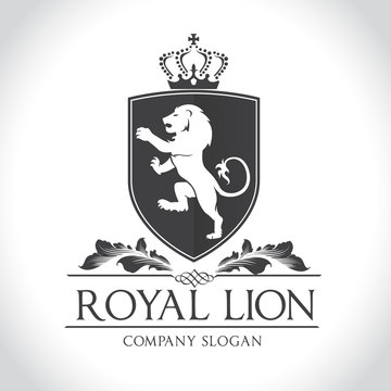 Lion logo, Royal lion logo,hotel logo template