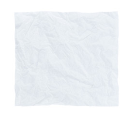 Paper texture. White crumpled paper sheet