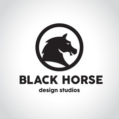 Black horse logo,horse logo