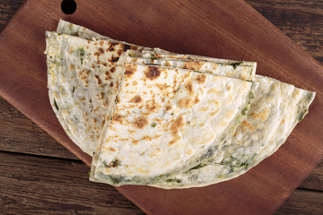 Scallion pancakes.