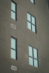 Building red brick wall of texture to ideal new