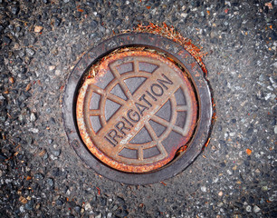 irrigation access metal street cover