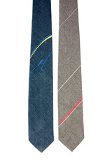 Two kind of neckties isolated on white background.Necktie isolat