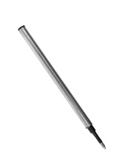 Silver ballpoint pen refill isolated on white background.Pen ref