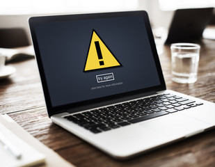 Warning Problem Spam Threat Online Website Concept